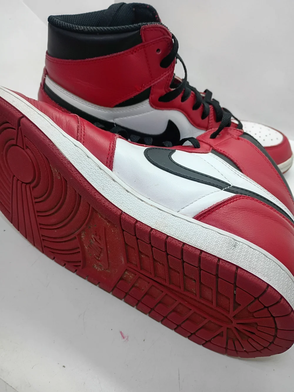 Jordan Men’s Red, White & Black High-Top Basketball Sneakers